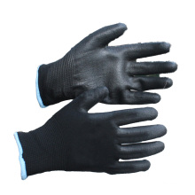 NMSAFETY EN388 4131 safe hand black pu coated gloves